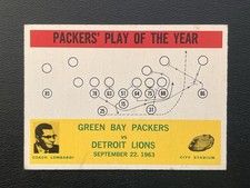 1964 Philadelphia Football 🏈 card #84, VINCE LOMBARDI, G. B. Packers, HOF/RC
