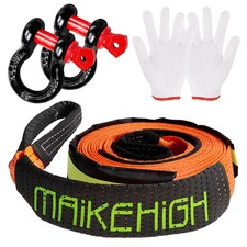 MAIKEHIGH Abschleppseil 5M x 5cm 10 Tonnen (220 Lbs) Polyester Tow Rope Kit F&uuml;r