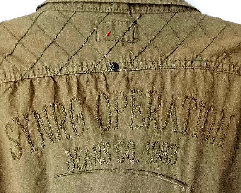 SYNRGY mens embroidered utility button up shirt 3X tech pockets fish camp