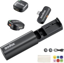 Godox C01 Kit2 Wireless Lavalier Microphone System for iPhone 15/16/17 Android