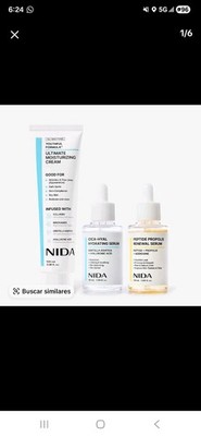 NIDA Youthful Formula Face Moisturizing Cream + Serums Niacinamide 3.38oz