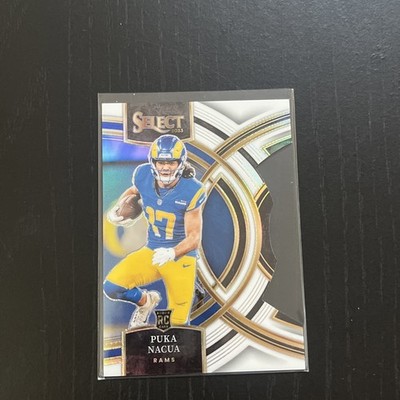 2023 Panini Select - Premier Level Puka Nacua #199 White Prizm Die-Cut /199 (RC)