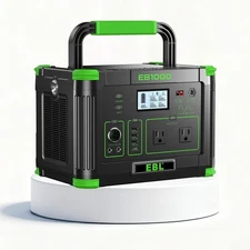 Portable Power Station 1000W 999Wh Solar Lithium Battery for Home Travel RV Van