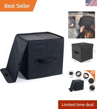 Elegant 12-Inch Vinyl Record Crate - Durable Storage for Up to 90 Albums