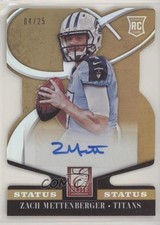 2014 Panini Elite Rookie Status Gold Die-Cut 4/25 Zach Mettenberger Auto 0p4b