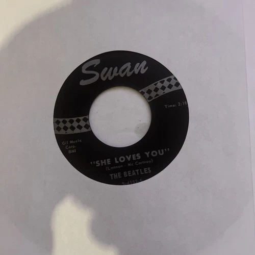 Beatles SHE LOVES YOU 1964 Swan 45 rpm VG+ HEAR IT HERE