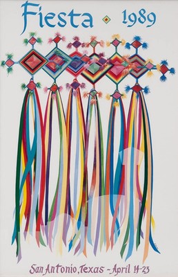 SAN ANTONIO FIESTA 1989 POSTER 24 X 36
