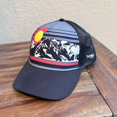 BOCO Gear Colorado Flag Mountain Trucker Hat Snapback Running Cap OSFM