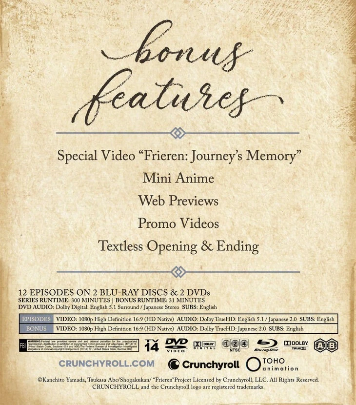 Frieren: Beyond Journey's End part 2 Limited Edition / NEW anime on Blu-ray DVD Foto 3 de 4