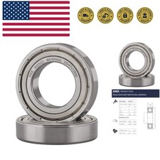 2 Pcs 6005ZZ Double Metal Seal Bearings 25x47x12mm, Pre-Lubricated and Stable...