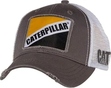 Caterpillar Cap Mesh Patch Trucker