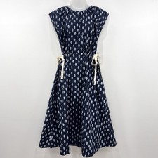 Banana Republic Cotton Poplin Tie Waist Midi Dress M NWT Paisley Cottagecore