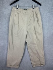 Vintage Ralph Lauren Country Pants Womens 14 Pleated High Rise Made USA 90s