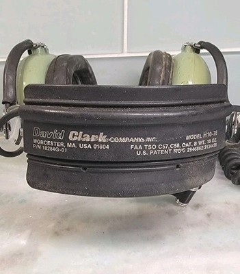 Vintage David Clark H10-76 Pilot Headset Aviation Headphones | eBay