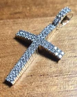 Jewelry 2 Carat, 10K Gold, Diamond Cross Charm Used