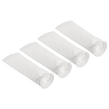 4pcs 4'' Ring Filter Socks, 5 Micron Mesh Bags Pool Skimmer Basket, White