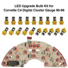 LED Upgrade Bulb Kit for Corvette C4 Digital Cluster Gauge 1990-1996