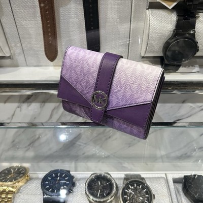 Michael Kors MK Greenwich Small Medium Trifold Wallet MK Ombre