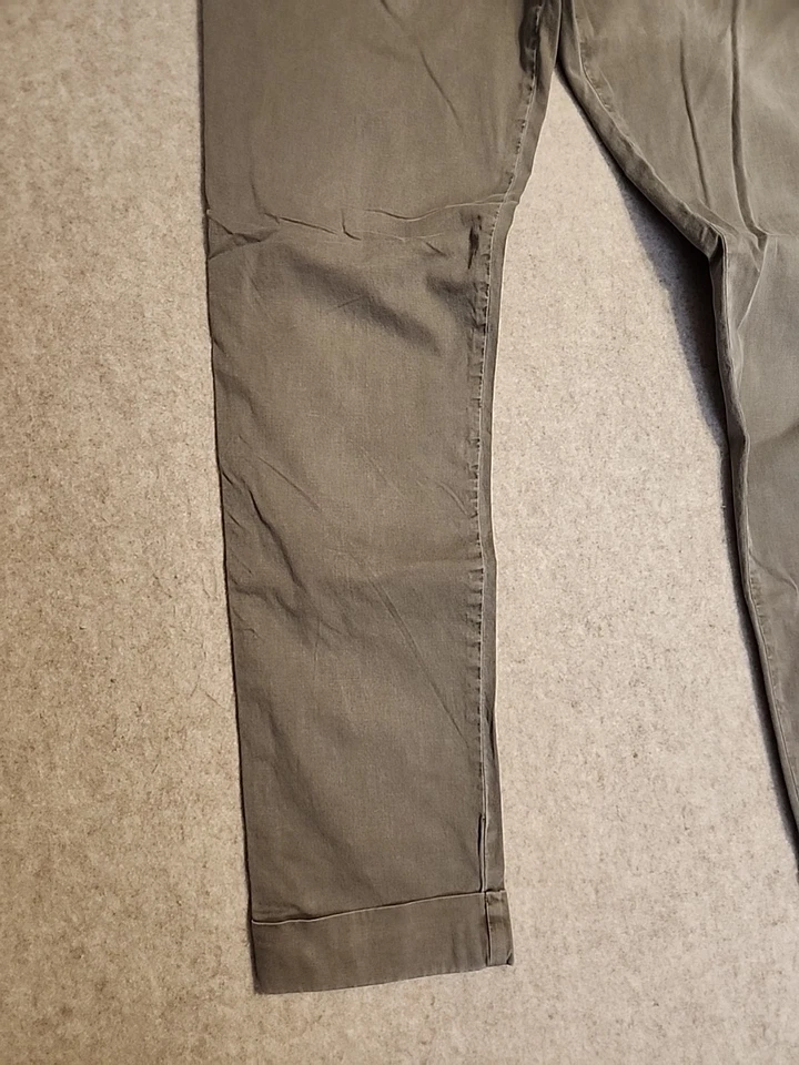 Pantalones para mujer James Perse talla 1 estilo con cordón de algodón verde militar estándar Foto 2 de 4