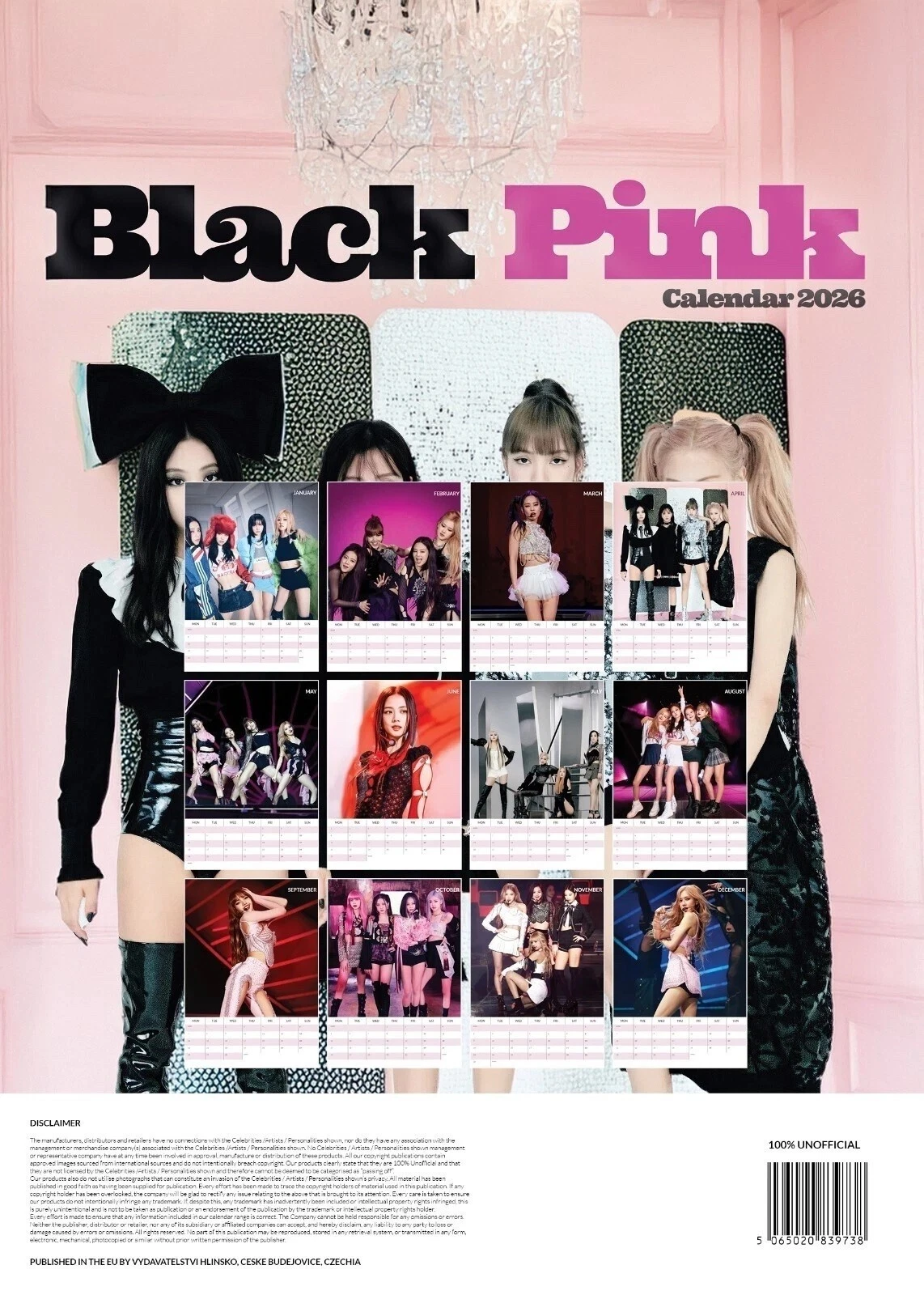 Blackpink 2026 A3 Vertical Wall Calendar