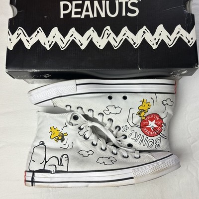 Chuck Taylor All Star High Peanuts Snoopy and Woodstock Size 10.5 with box 