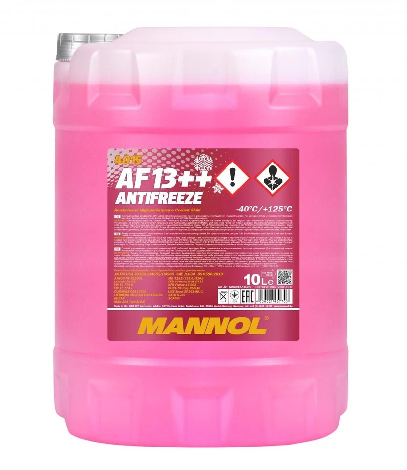 MANNOL Antigel Liquide de refroidissement MN4015-10 10L Jerrycan - Photo 3/4