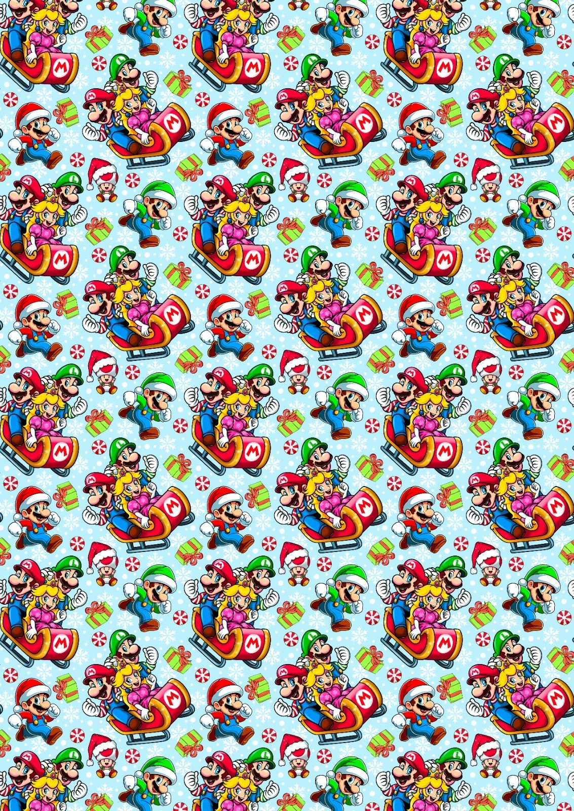 SUPER MARIO Christmas Gift Wrap - Mario Christmas Wrapping Paper - Luigi
