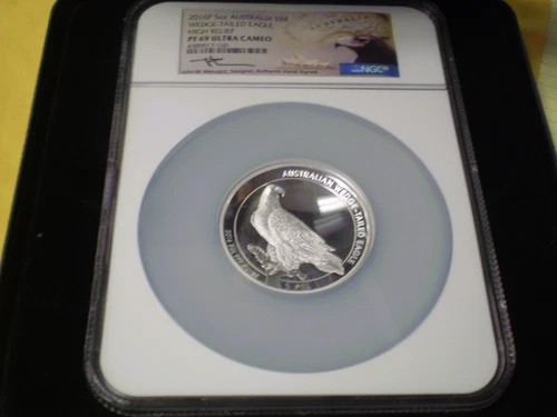 2016P 5 Oz. Australia S$8 Wedge-Tailed High Relief PF 69 Ultra Cameo w/Box  NGC