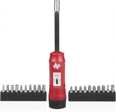 NEIKO 10573B 1/4  Torque Screwdriver Set, 20 Hex Bits, 10 to 50 In-Lbs,...