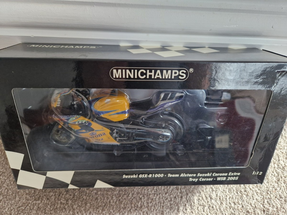 MINICHAMPS 1/12 SUZUKI GSX-R1000 TROY CORSER WSB 2005 MOTO GP BIKE
