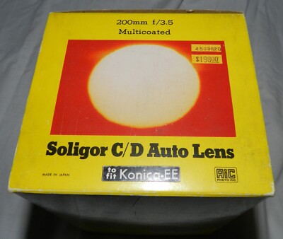 New in Box - Soligor 200mm f:3.5 C/D Auto Lens for Konica EE