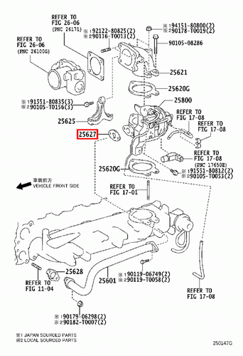 Genuine Toyota Prado 150 120 90 Series KDJ 1KD 3.0 Diesel EGR Valve Gasket - Picture 20 of 20