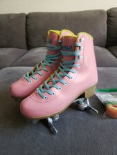 Size 8 - Impala Rollerskates Pink Blue Laces Boot And Trucks Only