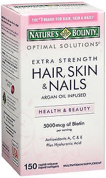 Nature's Bounty Extra Strength Hair Skin & Nails Liquid ...