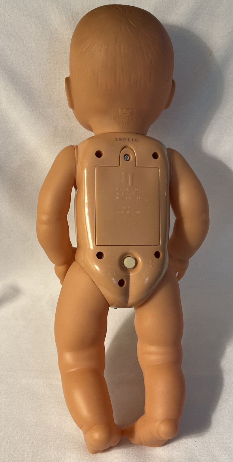 Vintage LOTUS Gender Neutral BABY DOLL LAUGHS CRY DRINKS WETS 15"