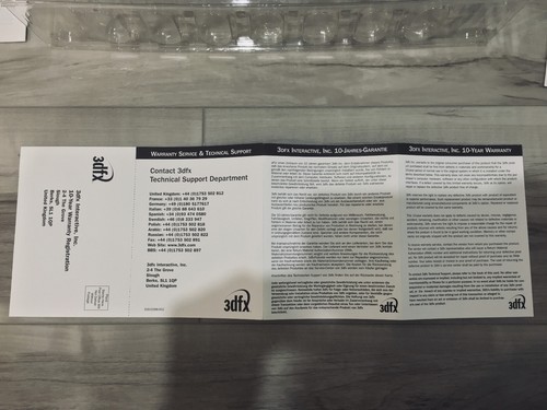 3dfx Voodoo3 2000 PCI 16MB Graphics Card, Upgradeable MEM, SGRAM Version, Poster - Picture 23 of 23