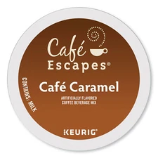 Café Escapes Cafe Caramel K-Cups, 24/Box