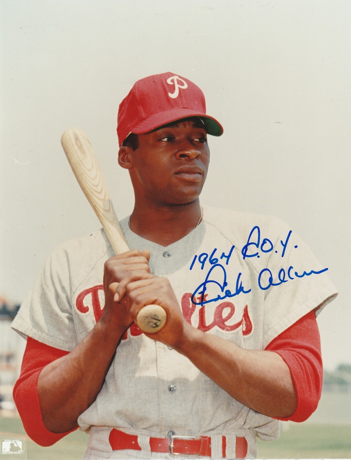 DICK ALLEN PHILADELPHIA PHILLIES 1964 ROY ACTION SIGNED 8x10 
