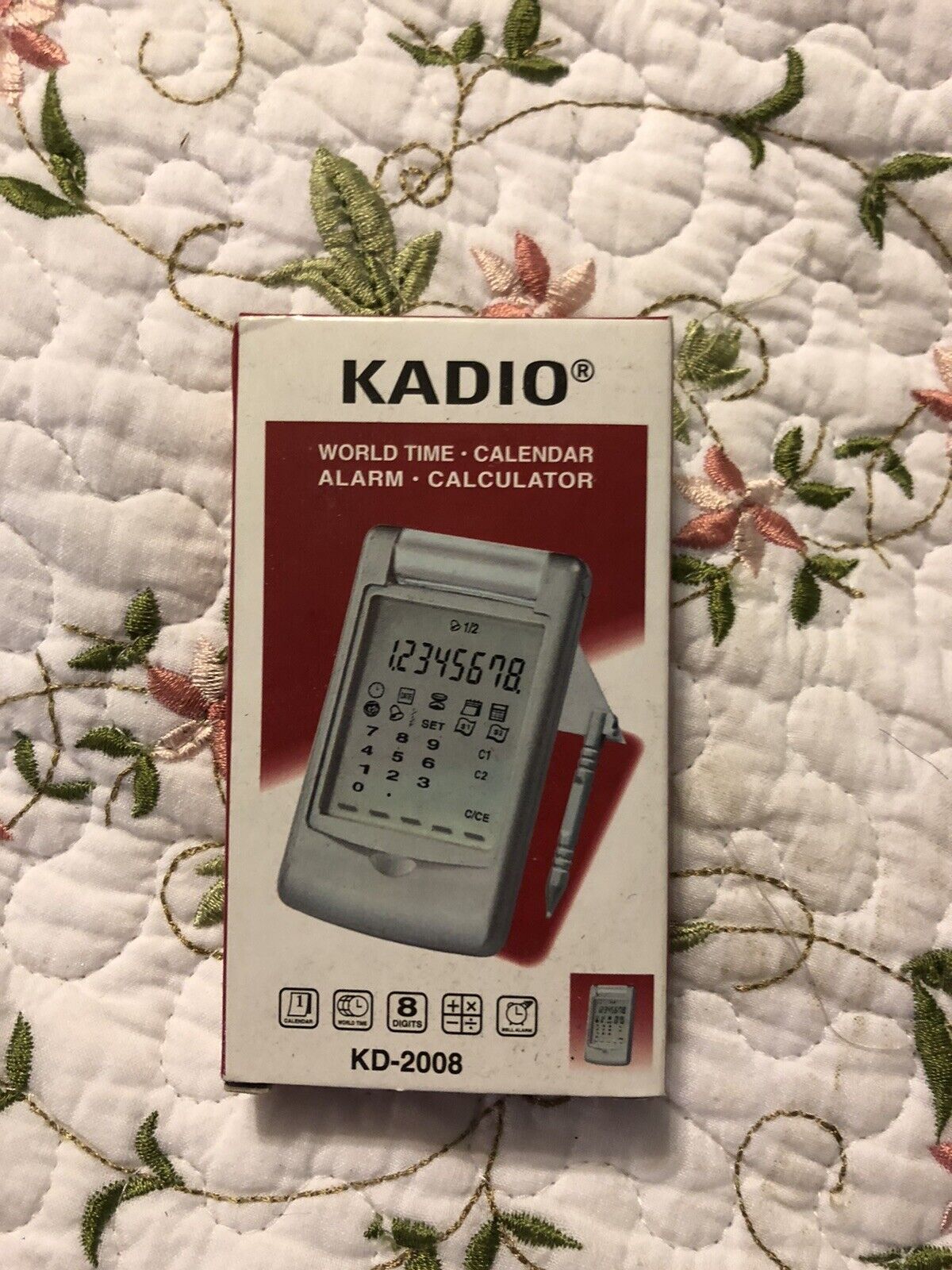 New Kadio Kd-2008 World Time Alarm Hand Calendar Held Calculator Be super welcome Outlet sale feature