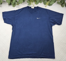 VTG Nike Men's Light Blue Swoosh T-Shirt Short Sleeve Size L Made in USA