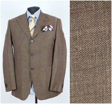 Mens GARDEUR Size US 44R Brown Italian Lanificio Wool Blazer Sport Coat Jacket