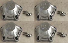 4 - Used U.s. Mags Chrome Wheel Center Cap 1002-13 Cap M-696 S1007-09 W Screws