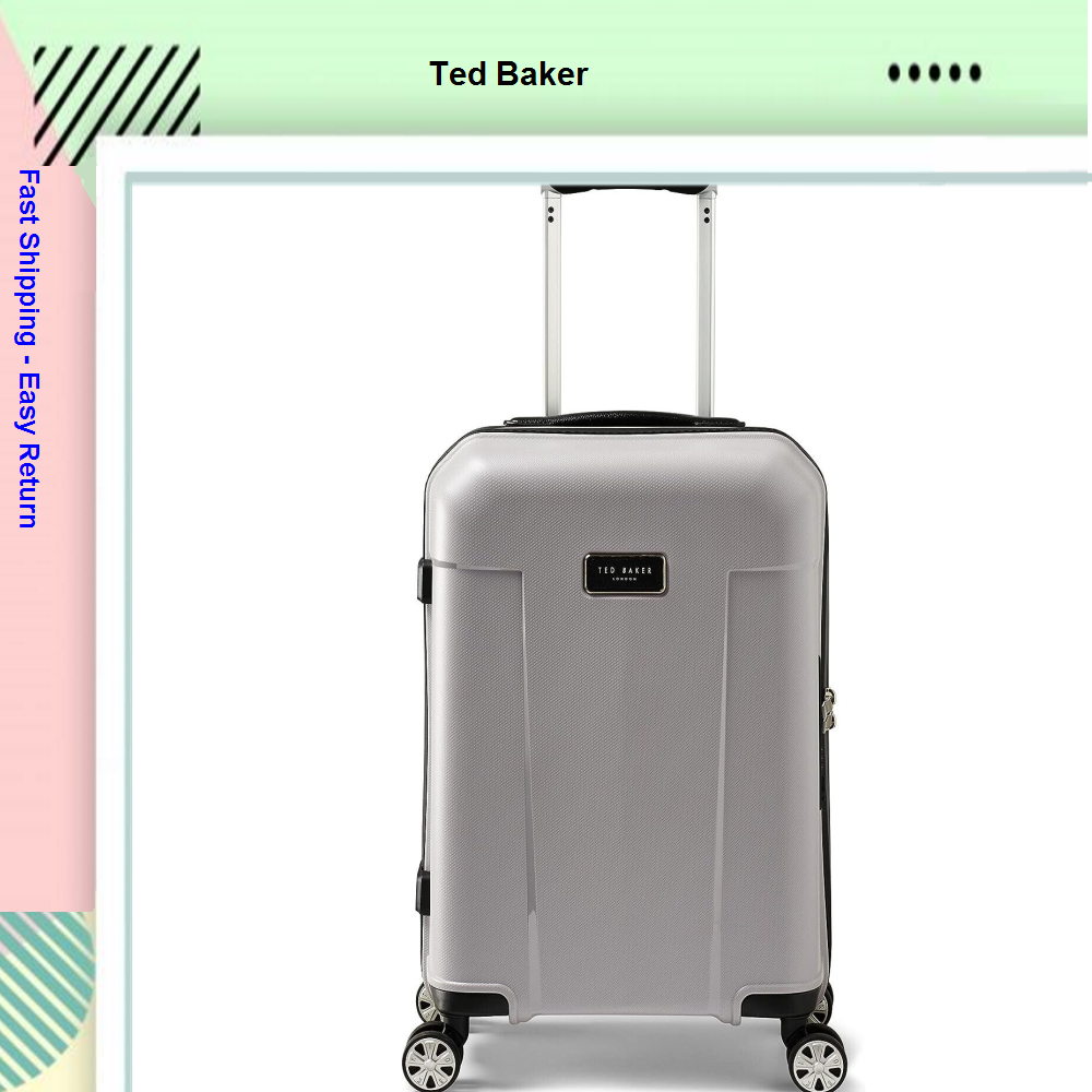 Ted Baker Flying Colours Hardside Trolley Wheel Spinner, Frost