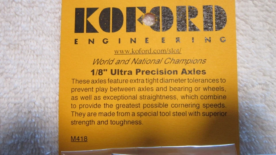 KOFORD ENGINEERING 1/8 ULTRA PRECISIÓN EJES 1/8 M418 Foto 2 de 2