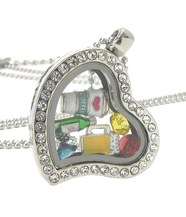 Chapado en Plata Cristal comida y bebida Collares y colgantes De moda