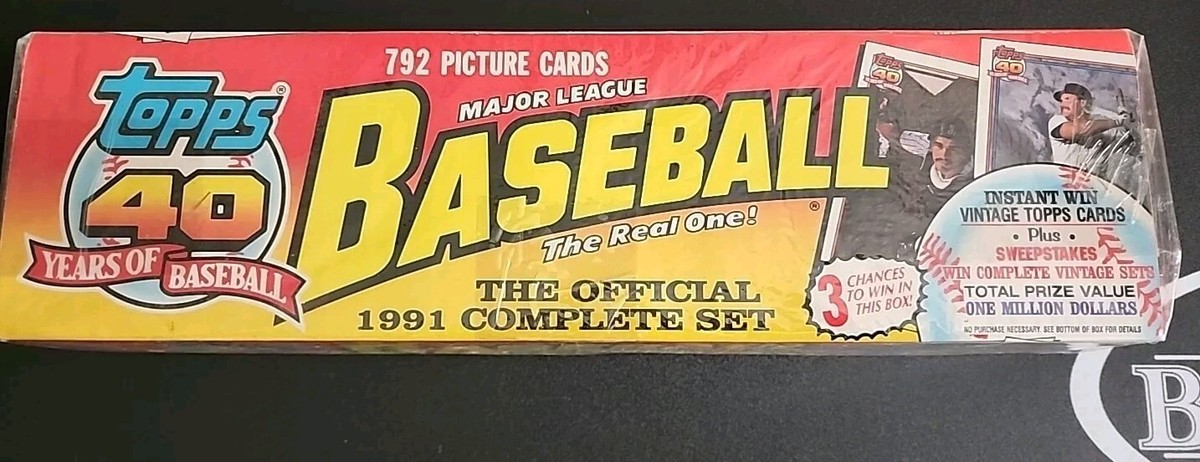 ⚾️The Official 1991 Topps MLB Baseball Complete Set, NEW/SEALED