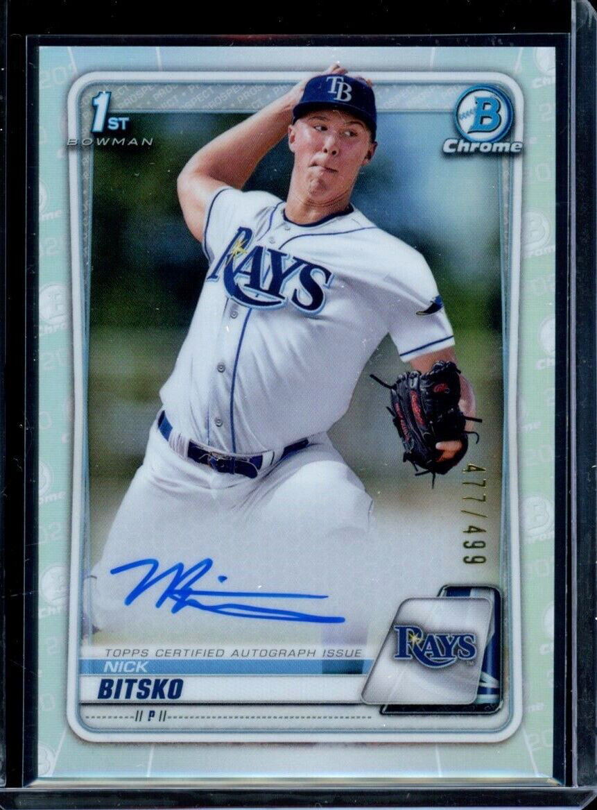 2020 1st Bowman Draft Chrome ~ Nick Bitsko ~ Refractor 477/499 ~ #CDA-NB ~ Auto