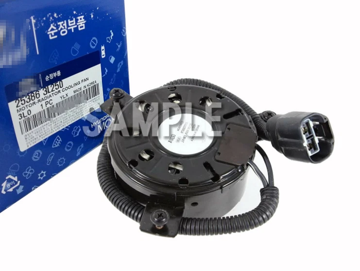 Genuine 253862K000 Radiator Cooling Fan Motor for Kia Soul 2008