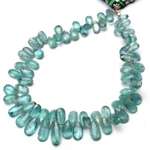 Perles Briolette Jaspe K2 Naturel – Forme Poire Lisse – 7 Brin, 59 Carats – Pakistan