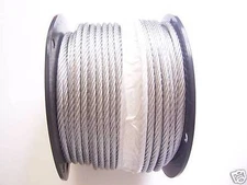 Galvanized Wire Rope Cable 3/8", 7x19: 50, 100, 150, 200, 250, 500, 1000  Ft